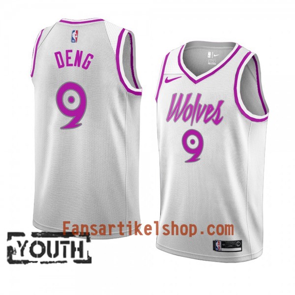 Minnesota Timberwolves Trikot Luol Deng 9 2018-19 Nike Weiß Swingman - Kinder